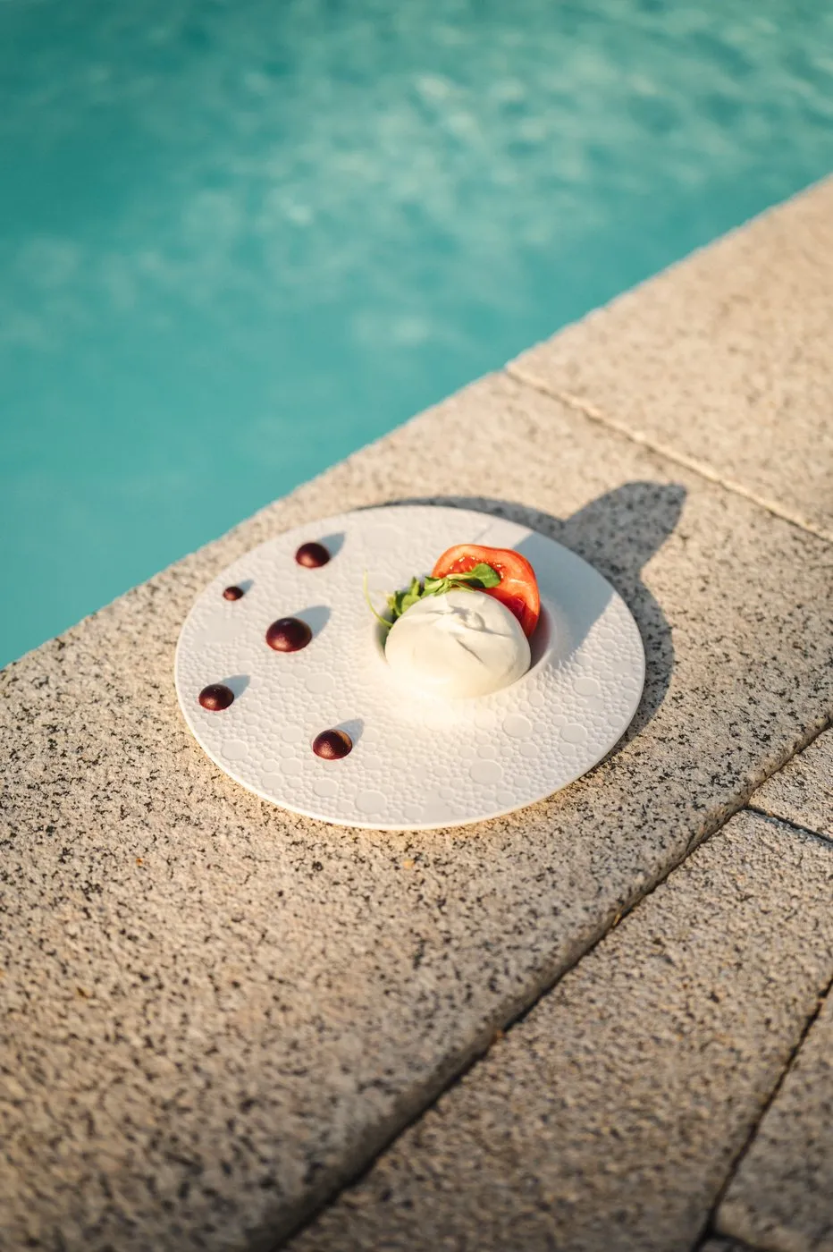 Dessert served poolside